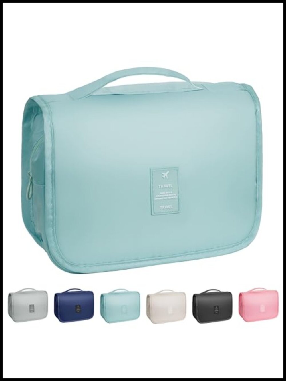 Hanging Travel Toiletry Bag Organizer for Women Men Compact Polyester